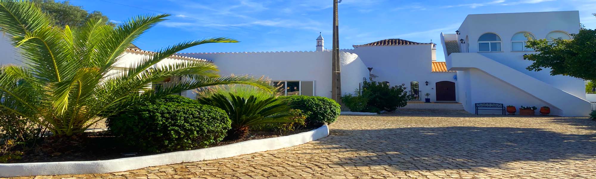 Villa façade from the pool