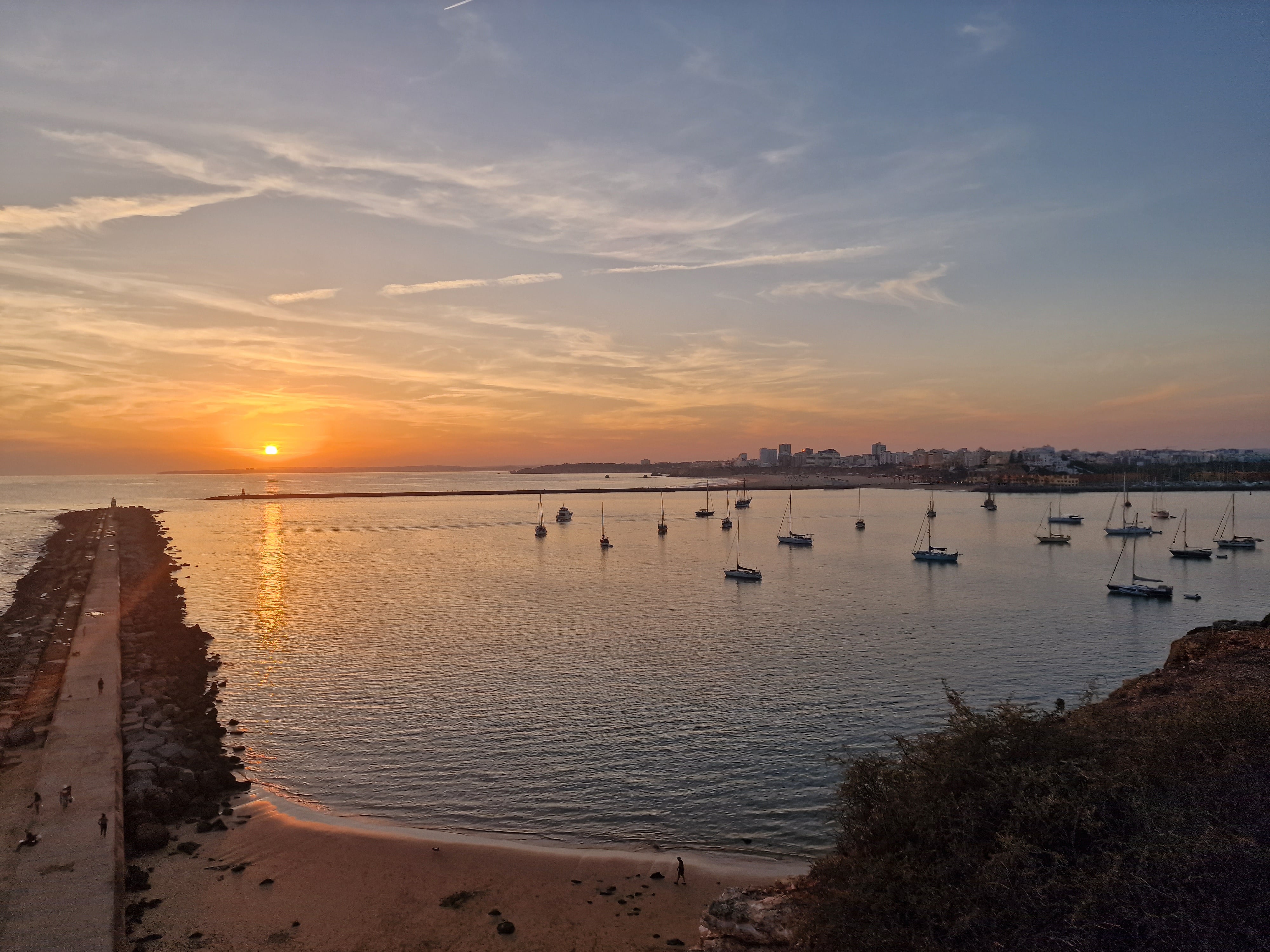 Algarve sunset over marina